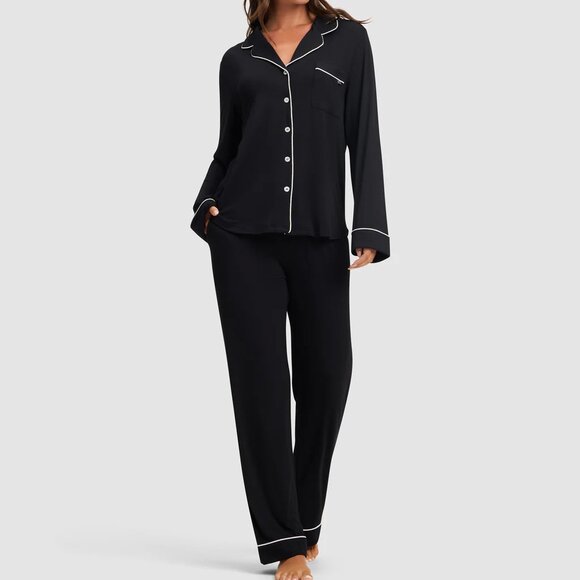Cozy Earth Women's Bamboo Stretch-Knit Long Sleeve Pajama Set Sz ST - Picture 1 of 16